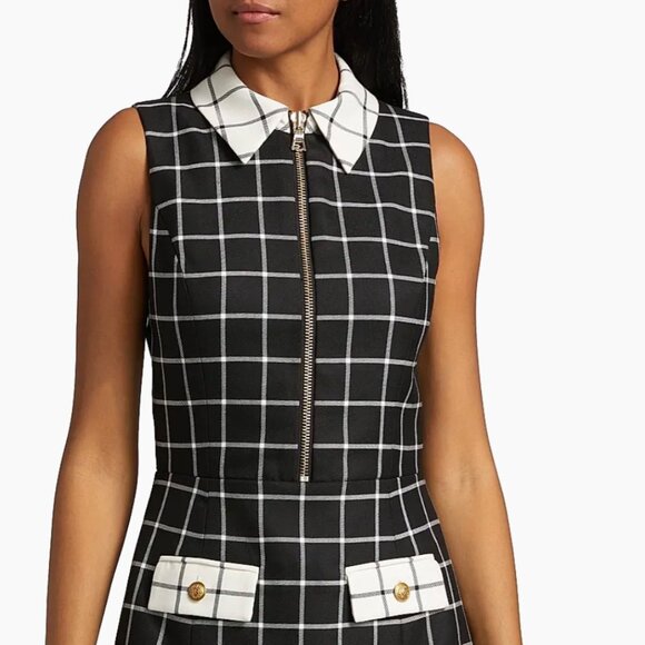 Alice + Olivia Ellis Check Mini dress - Size 2 - Picture 5 of 14